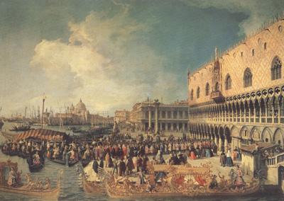 Canaletto Ricevimento del'ambasciatore imperiale al palazzo Ducale (mk21) oil painting image