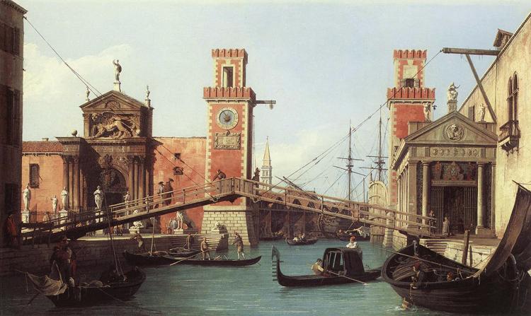 Canaletto Il Ponte dell'Arsenale (mk21) Sweden oil painting art