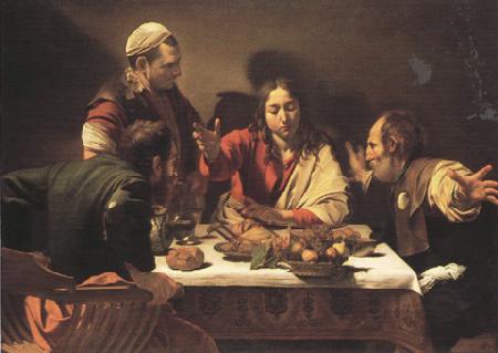 Caravaggio Supper at Emmans (mk33) oil painting image