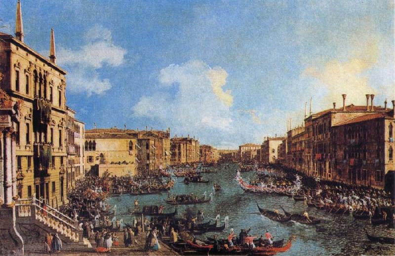 Canaletto Regatta on the Canale Grande oil painting image