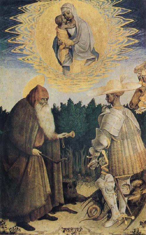 PISANELLO The Virgin and Child with the Saints George and Anthony Abbot Sweden oil painting art