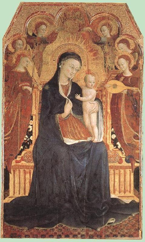 SASSETTA Virgin and Child Adored by Six Angels Sweden oil painting art