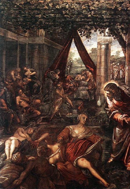 Tintoretto La Probatica Piscina oil painting picture