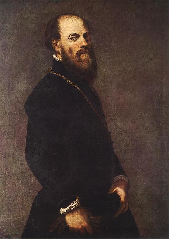 Tintoretto Man with a Golden Lace Sweden oil painting art
